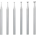 Round Cup Burr 3/32Inch Shank Jewelry Making Burs Wire Rounder Bits Silver 6Piece