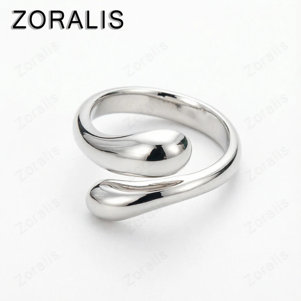 Trending Products Popular Brands 18K Gold Water Drop Rings for Women Fashion Wedding Accessories Party Jewelry Gifts