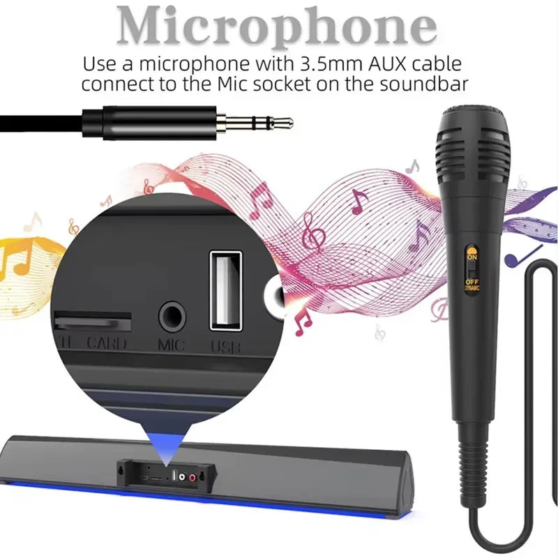 60W Wireless TV PC Soundbar Bluetooth Speaker Home Theater 3D Stereo Sound System Karaoke Subwoofer FM Music Center Sound Bar