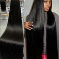 26 28 30 Inch Human Hair Extensions 3/4 Bundles Straight Human Hair Bone Straight Human Hair Weavings Natural Black Wholesale