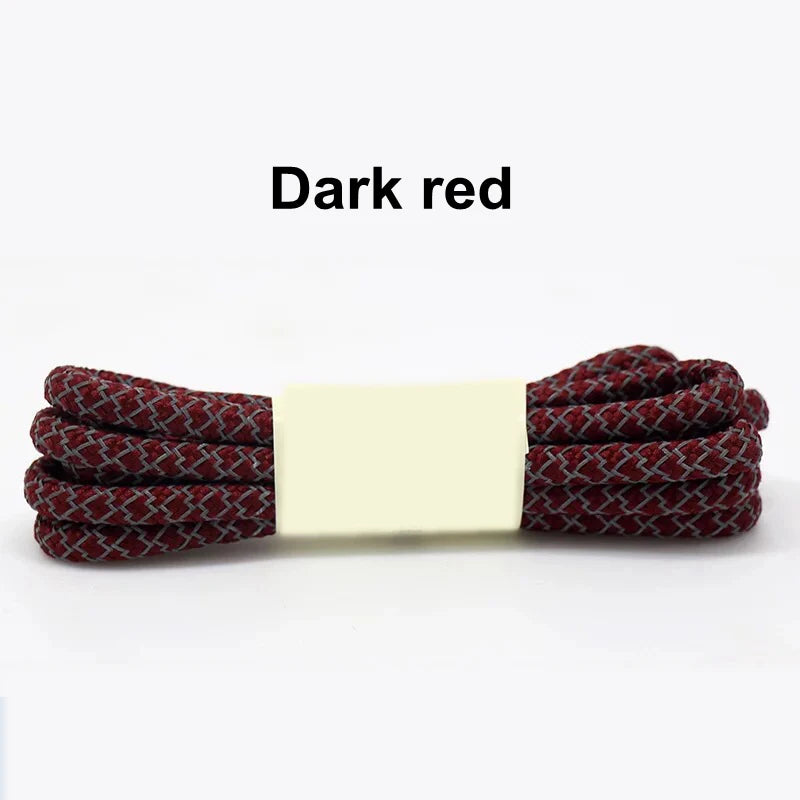 1Pair 19 Colors 3M Reflective Shoelaces Round Sneakers Shoe Laces Kids Adult Outdoor Sports Shoelaces Length 100 120 140 160CM
