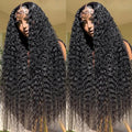 300 Density 13x6 Hd Deep Wave Frontal Wig 30 34inch Glueless Wigs 100% Human Hair Water Wave Curly Lace Front Wig For Women