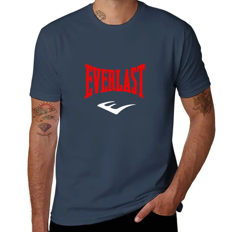 EVERLAST BOXING LOGO T-Shirt anime clothes vintage graphic tee baggy shirts plain black t shirts men