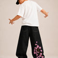 UP.THE Men Raw Black Baggy Wide Leg Jeans, Y2K Oversized | SAMAG