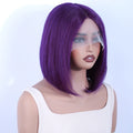 Burgundy Bob Wig 4C Hair Human Hair 13x5x1 Front Lace Straight Bob Wigs 99J Red Short Bob Wig Middle Part 100% Human Hair Wig
