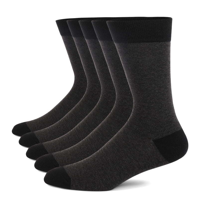 5 Pairs Men's Dress Socks stripe Plus Size， Combed Cotton | SAMAG