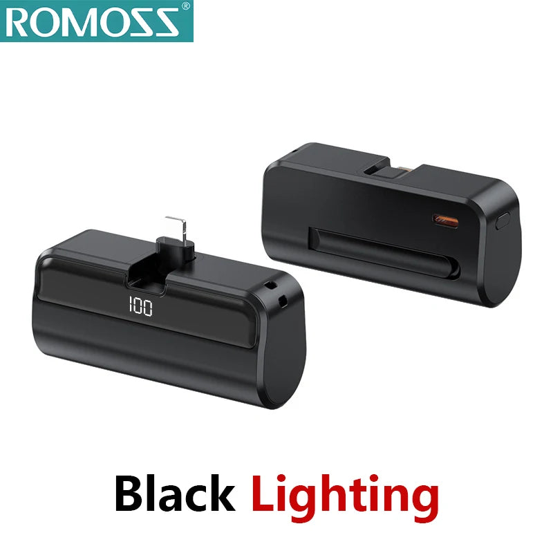 ROMOSS 500000mAh Capsule Power Bank Portable Large Capacity Super Fast Charging Mini External Battery for iPhone Huawei Samsung