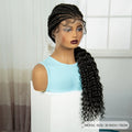 30inch Handmade Cornrow Braided Wigs Synthetic Full Lace Kontless Braids Wigs Lace Frontal Box Braided Lace Wigs for Black Women