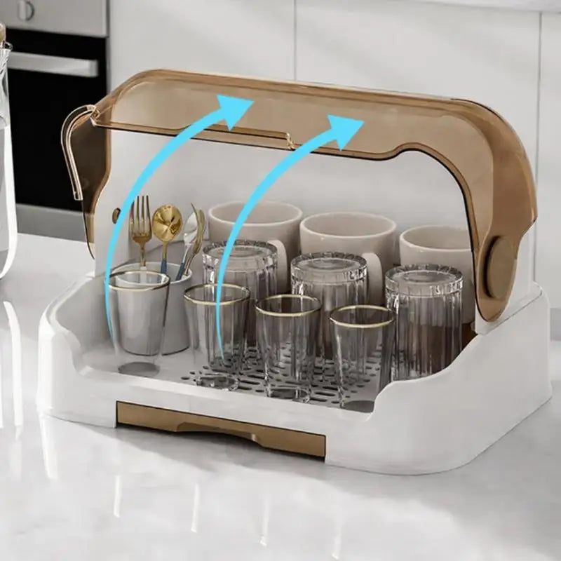 Babies Bottle Drying Rack Dustproof Bottle Storage with Removable Drip Tray Durable Good Sealing Protection Toddler Bottles