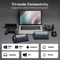 EPOMAKER Split70 QMK/VIA 70% Split Layout Wired/BT/2.4Ghz Wireless Mechanical Keyboard with Programmable Knob Mac Modifier