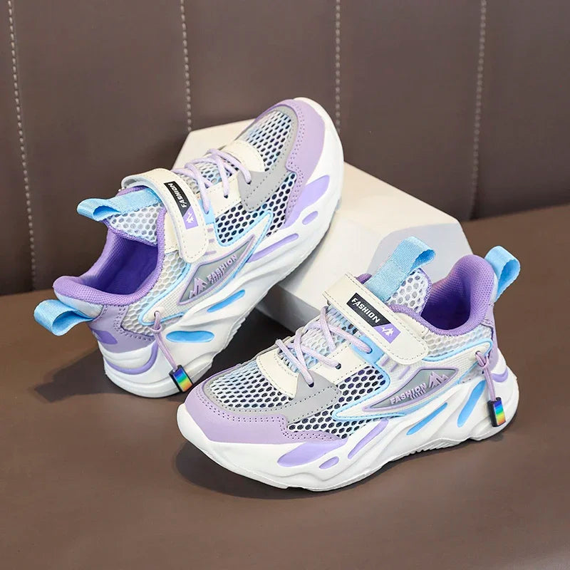 Summer Girls Casual Shoes Children Shoes Kids Female Princess Chunky Sneakers Child Cute 3 5 6 7 8 9 Breathable Light Sneakers