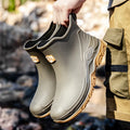 Short Rain Boots Men Fashionable New Rain Boots Work Fishing Waterproof Water Shoes Outdoor Non-slip Rubber Shoes Wear-resistant