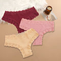 3Pcs/set Women Cotton Lace Panties Floral Intimate Underwear Trendy Patchwork Lace Briefs Female Soft Underpants Lingerie S-XL