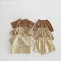 Summer Kids Boys Girls Suit Cotton Checkered Baby Short | SAMAG