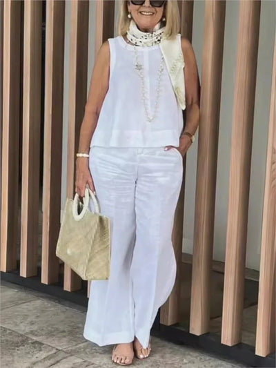 Simple Cotton Linen Women's Suits Summer Fashion | SAMAG