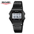 SKMEI 2465 Luxury Men's Digital Watch Waterproof Stainless Steel Electronic Men's Watch LED Display Sport Clock Reloj Hombre