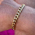 3 5 7mm Width New Trendy Cuban Chain Men Bracelet Classic Stainless Steel Chain Bracelet For Men Women Jewelry Party Gift