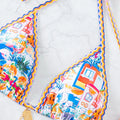 Women's Two Piece Bikini Set 2025, Sexy Triangle Push Up Swimsuit, Floral Print Bathing Suit, Beach Swimwear