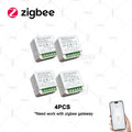Zigbee 3.0 Mini Smart Switch 16A 2 Way Control Relay Breaker Home Automation DIY Module Light Switches Need Gateway Support Z2M