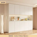 Y Sideboard Kitchen Hutch Cabinet Pantry Freestanding Buffet with Holder Power Outlet Glass Drawers Cupboard Microwave