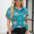 Christmas new summer women's shirt short - sleeved tops - View 4 | SAMAG
