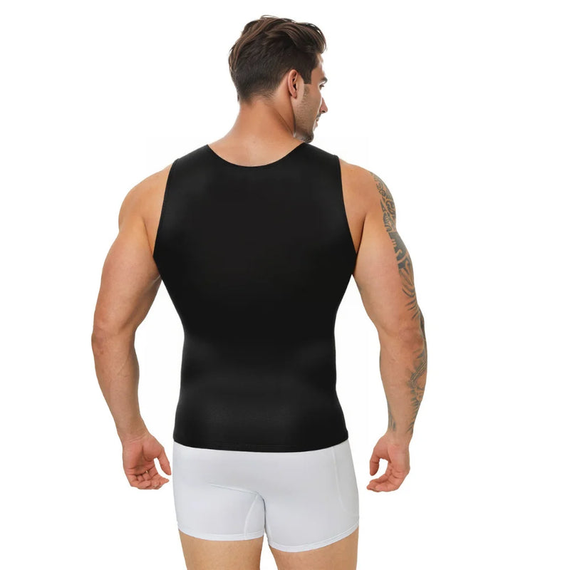 Men's V Neck Shapewear Compression Sleeveless Vest Breathable Slim Fit Undershirt for Running Fitness Daily Casual Summer Wear