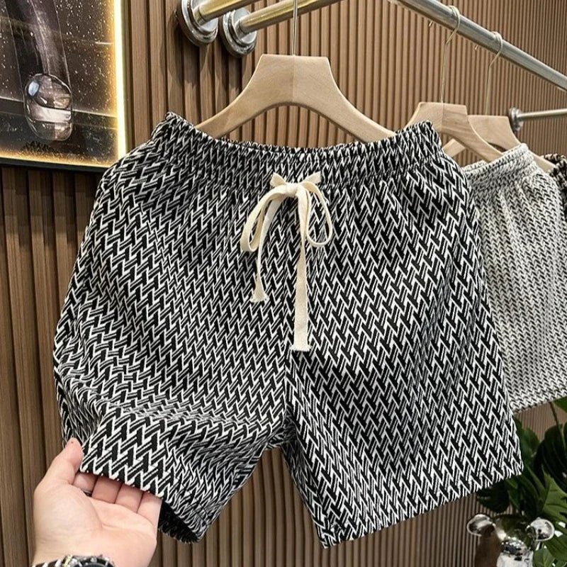 Men's Clothing Print Plaid Shorts Summer Stylish Straight | SAMAG