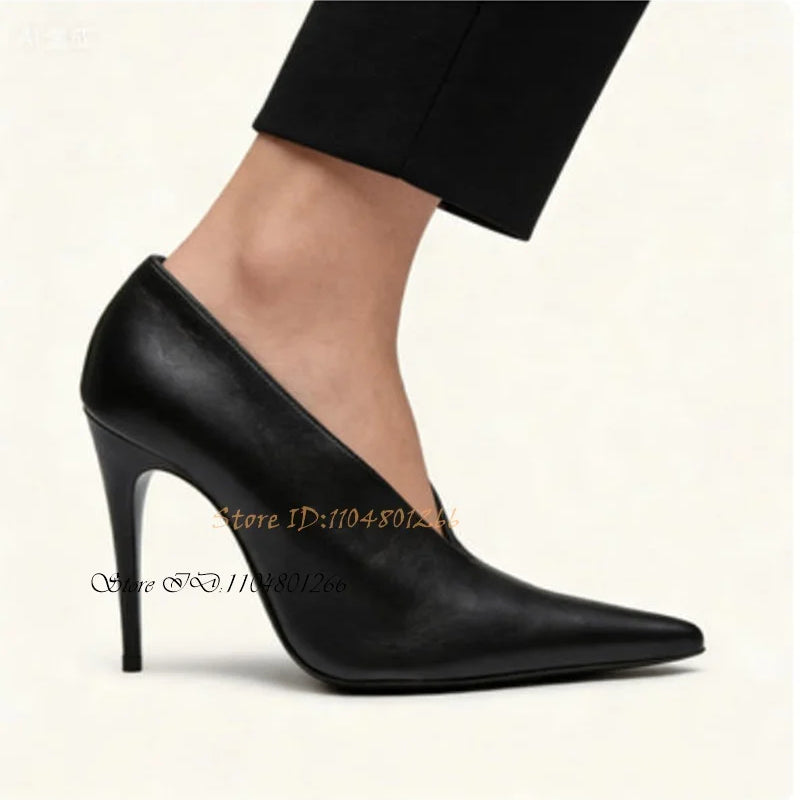 Zebra Pattern Print Leather Stiletto Pumps Pointed Toe Thin Heels Women's Spring Autumn Shallow Slip On Trending High Heels