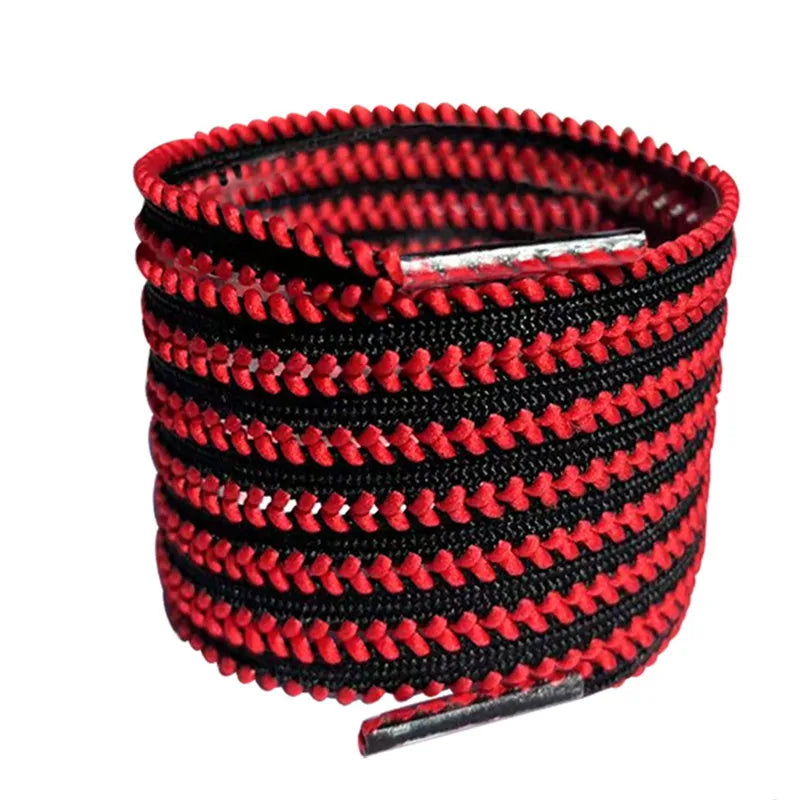 Multicolor Track Anti-slip Serrated Shoelaces Canvas Black White Runing Shoes laces Women Men Sport Casual Net Shoes Shoelaces