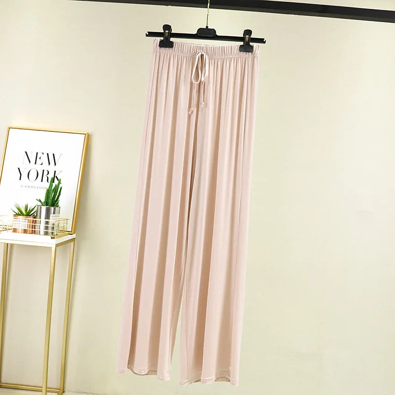 Summer Women's Modal Trousers Causal Loose straight long - View 6 | SAMAG