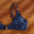 Rinabe String Bikini Blue Bandage Swimwear High Cut | SAMAG