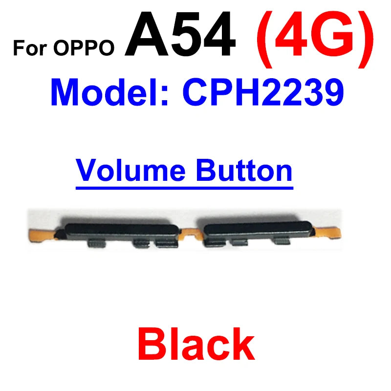 Power Button + Volume Side Button For OPPO A53 A53S A54 A54s A74 4G/5G Up Down Volume Power Side Keys Flex Cable Parts
