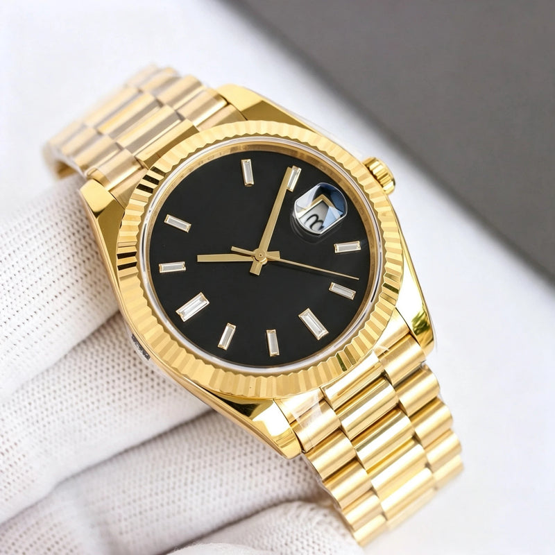 New Men Customized 904L Steel Automatic Mechanical Watch 40mm Luxury Clock Fashion 10bar Waterproof Date Watch For Man Adjustabl