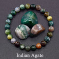 Genuine Tree Patterned Agates Beads Bracelet Woman Real Natural Moss Man Energy Stones for Healing - Visuel 29 | SAMAG