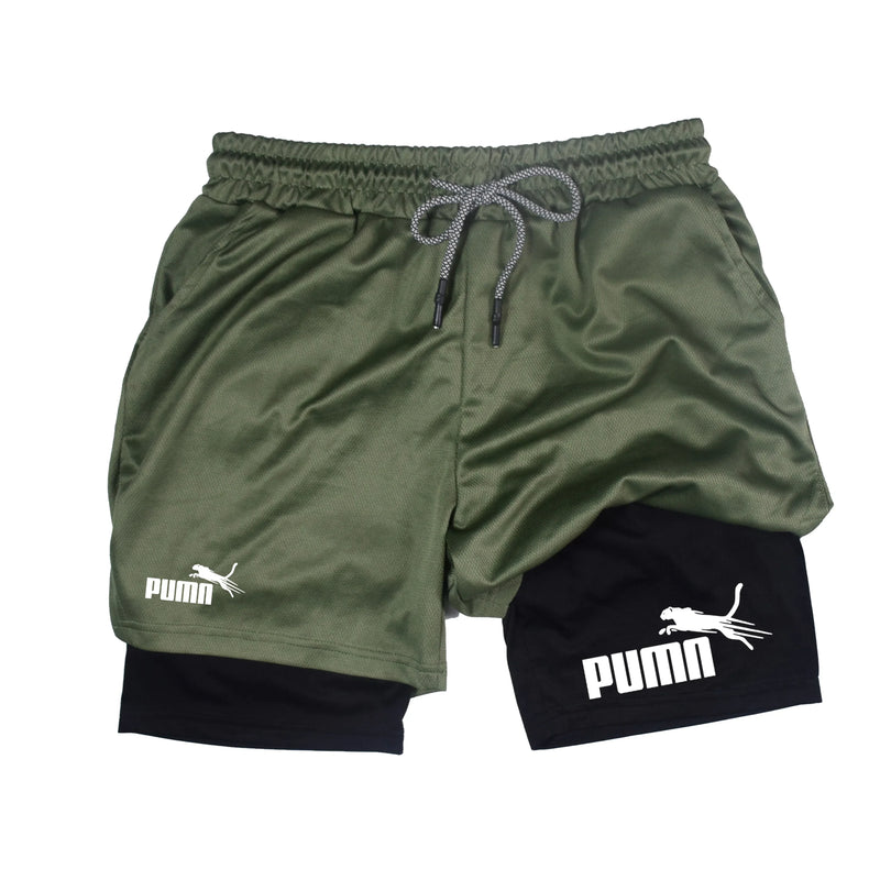 Summer Breathable Two-in-one Double-layer Shorts Men's | SAMAG