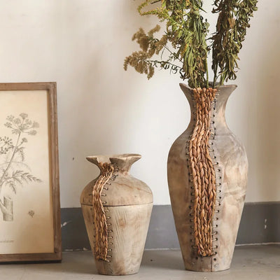 Wabi-sabi Wooden Vases for Dry Flower Handcraft Unique | SAMAG