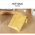 CONTACT'S Fashion Genuine Leather Women Wallet Bifold Card Holder Coin Purse Small Women's Purse Money Clip Men Pocket Wallets
