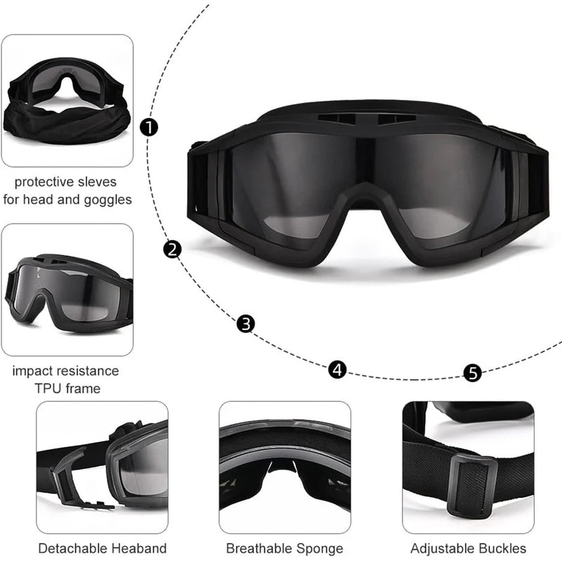 Outdoor Tactical Glasses Desert Locust Military Fan | SAMAG