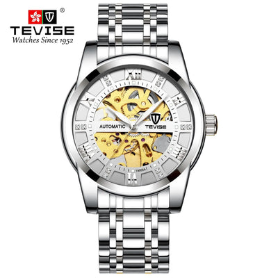 TEVISE Men's Business Watch Elegant Hollowed - Out Design Fashionable Solid Stainless Steel Strap Gentleman's | SAMAG
