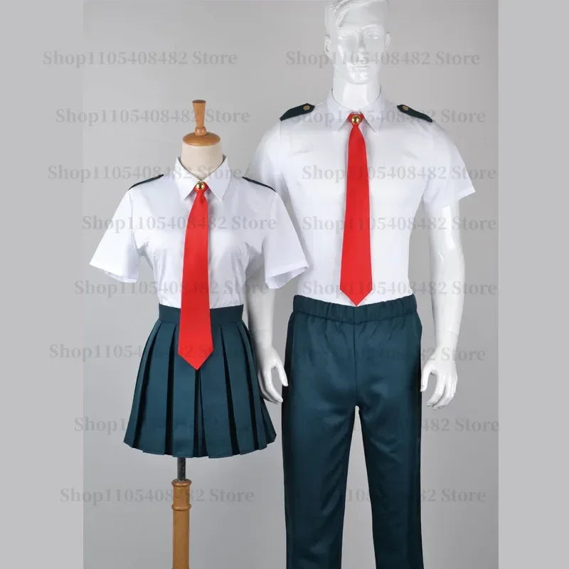 Academia Anime  Midoriya Izuku Cosplay Costume Todoroki Shoto School Uniform Set Wig Suit Unisex Halloween Role Play