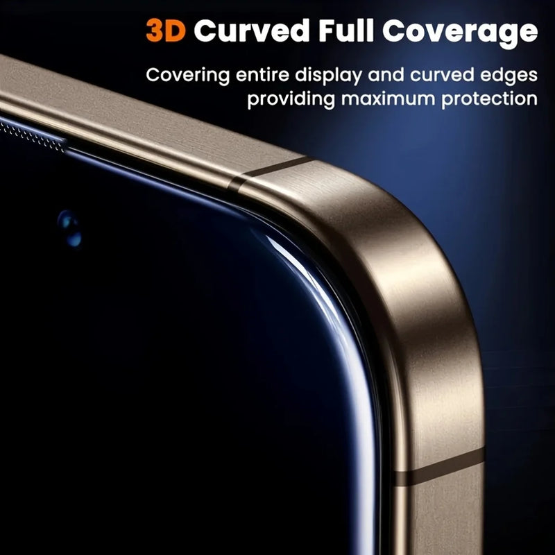 HD Tempered Glass Screen Protector, Full Coverage Ultra Clear Anti-Scratch Phone Screen Film, Compatible with iPhone 17 Pro Max/16/15/14/13/12 Series, Pro/Plus/Air Models
