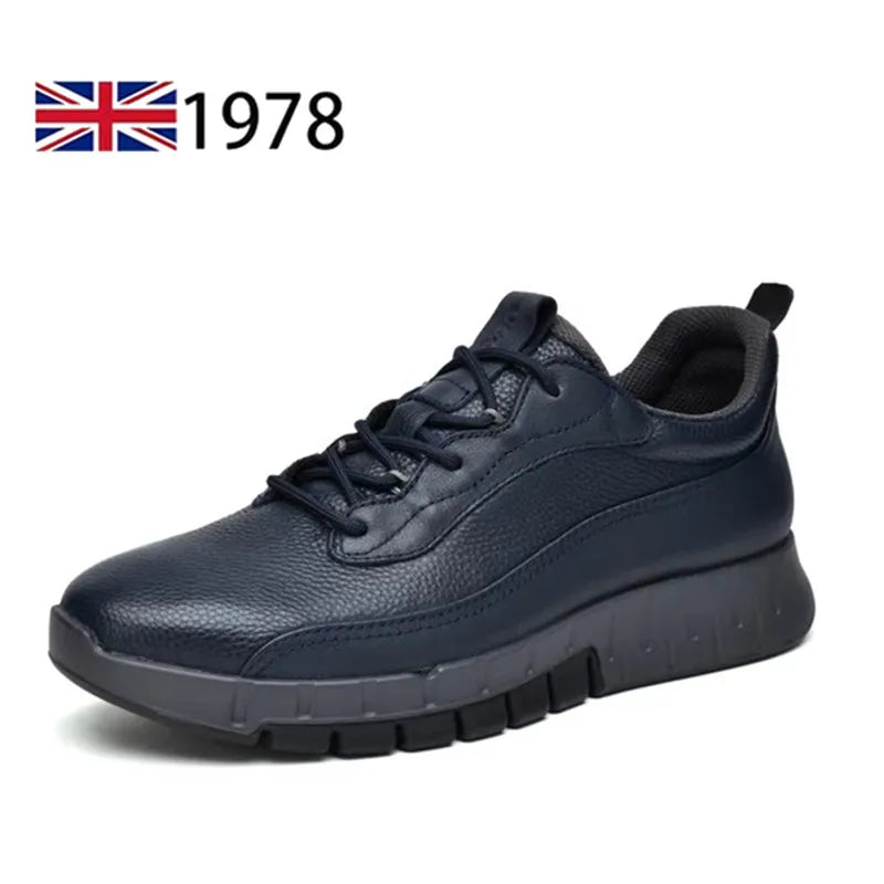 Men's Shoes Autumn New Soft Sole Lightweight Outdoor Casual Sports Shoes Genuine Leather Durable Mountaineering Shoes 운동화