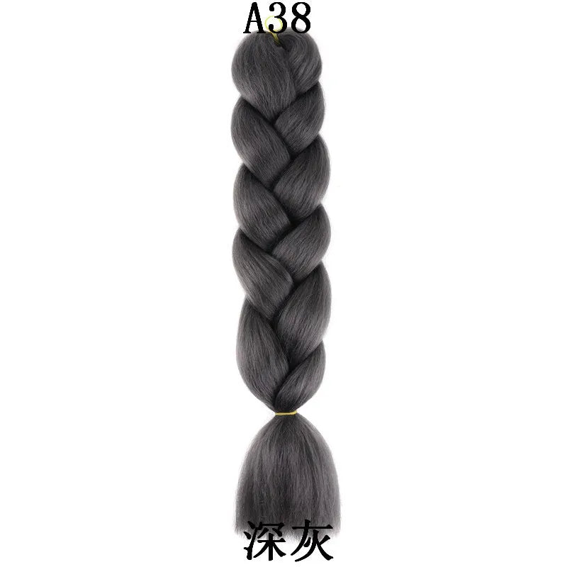 100g 24inch Jumbo Braiding Hair Synthetic Braiding Hair Braid in Hair Extensions Braids Hair for Twist for Daily Cosplay