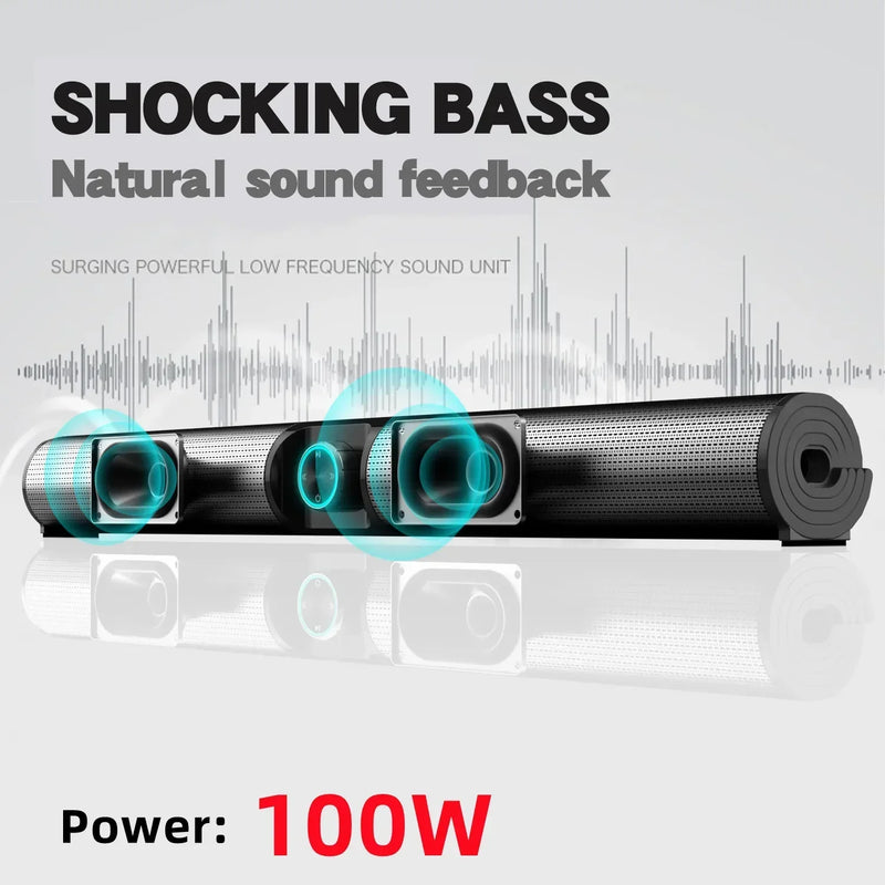 High Quality BS55 100W Theater Home Theater System Bletooth Speaker Subwoofer Wireless Tv Computer Soundbar With Remote Contro