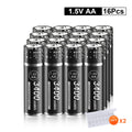 PALO 3400mWh Li-ion 1.5V AA and AAA Rechargeable Batteries with 8-channel magnetic flip charger for 1.5V 2A 3A Lithium Batteries
