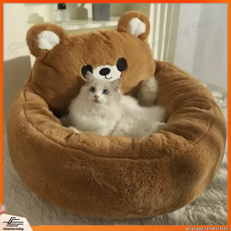 Cat Bed Sofa Winter Warm Pet Bed for Small Dogs Cats Thickened Deep Sleeping Dog Bed Puppy Kennel Cozy Pet Supplies
