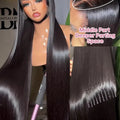 40 46 50 Inch Human Hair Wigs 13x6 HD Bone Straight Lace Frontal Wigs 100% Virgin Hair 300 High Density Transparent Lace 13x4 360 Full Silky Hair Lace Front Wigs For Women Preplucked