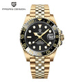Top PAGANI DESIGN PD1662 Men GMT Automatic Mechanical Watch Black Ceramic Bezel Sapphire Glass 100M Waterproof Jubilee Stainless Steel Bracelet Sports Diver Wristwatch Reloj Hombre+gift box