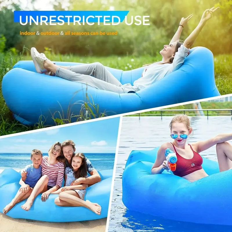 Lazy Inflatable Sofa Outdoor Portable Inflatable Couch Folding Camping Inflatable Sofa Outdoor Furniture Inflatable Lounger
