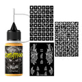 Temporary Tattoo Inks With 3Tattoo Stickers Stencil Kit Freehand Painting Gel for Makeup Trend Party Tattoos For Hand & Body Art